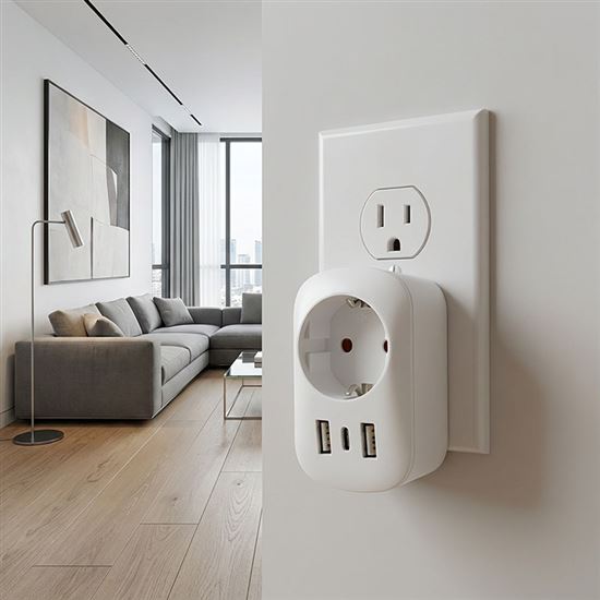 Solight cestovní adaptér s USB A+C 20W PD do Velké Británie, typ G
