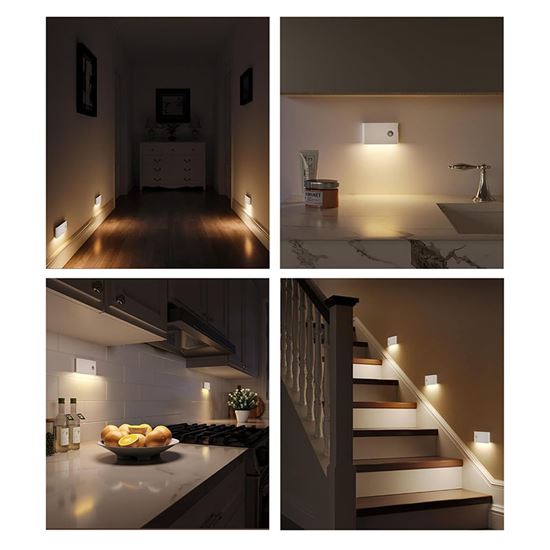 Solight nabíjecí noční LED světélko s pohybovým a světelným sensorem, 0,5W, 3000K, Li-Ion