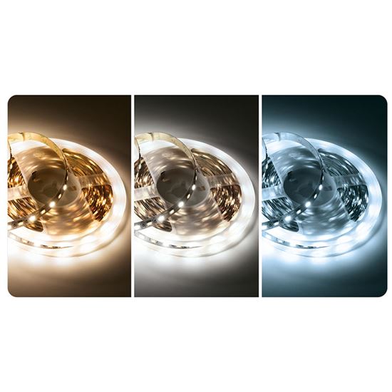 Solight LED světelný pás, RGB, 5m, sada s 12V adaptérem a dálk. ovladačem, 7,2W/m, IP20