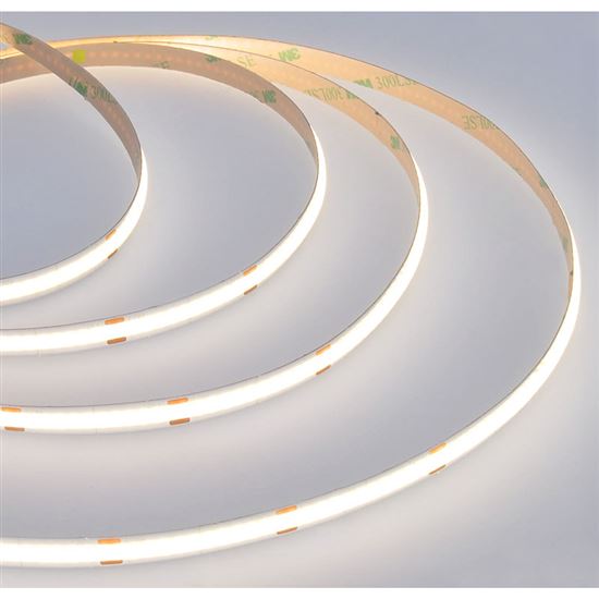 Solight LED COB pásek, 5m, 7W/m, 500lm/m,  teplá bílá, USB napájení, vypínač, 8mm