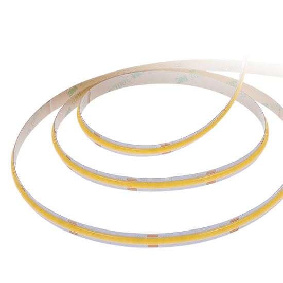 Solight LED COB pásek, 5m, 7W/m, 500lm/m,  teplá bílá, USB napájení, vypínač, 8mm