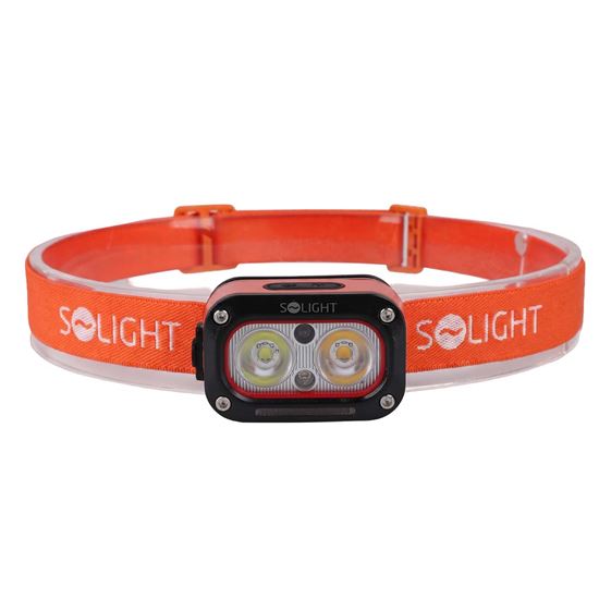Solight LED čelová nabíjecí svítilna, 250lm, teplé+studené světlo, Li-Ion