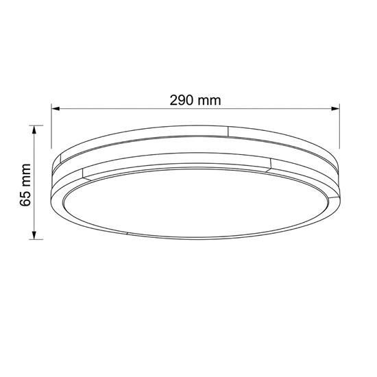 Solight LED osvětlení Woody, 25W, 1350lm, 29cm, 3CCT