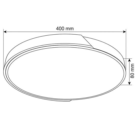 Solight LED osvětlení s dálkový ovladačem Polia, 46W, 3220lm, 40cm, změna chromatičnosti, stmívatelné