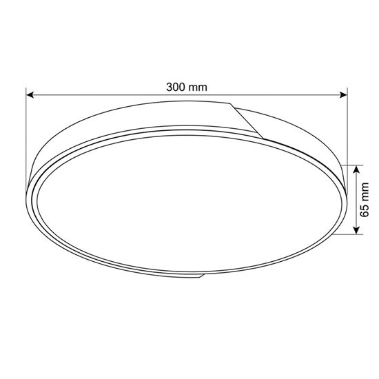 Solight LED osvětlení Polia, 25W, 1350lm, 30cm, 3CCT