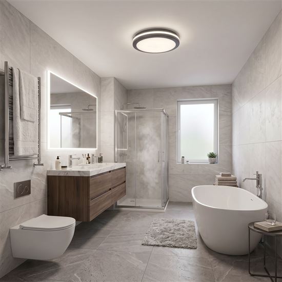 Solight LED osvětlení Gari, 26W, 2340lm, 3CCT, IP65, 30cm, černá