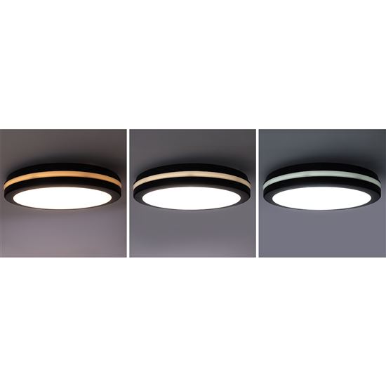 Solight LED osvětlení Gari, 26W, 2340lm, 3CCT, IP65, 30cm, černá