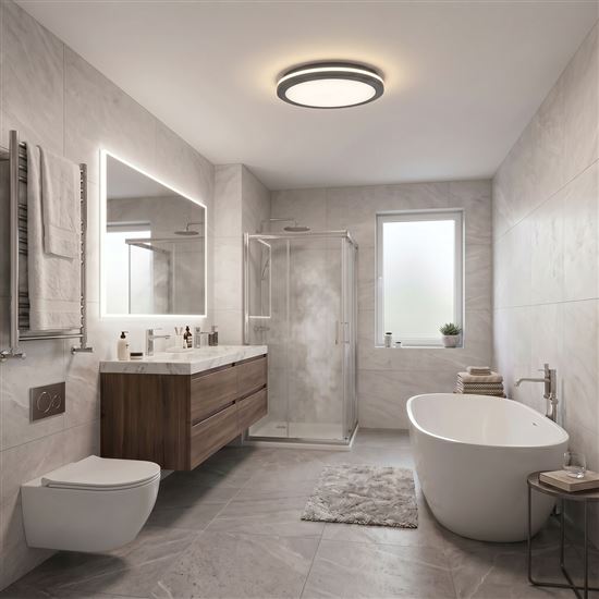 Solight LED osvětlení Gari, 44W, 3960lm, 3CCT, IP65, 40cm, černá