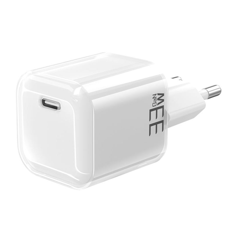 Solight 33W GaN fast charge USB-C adaptér, bílý
