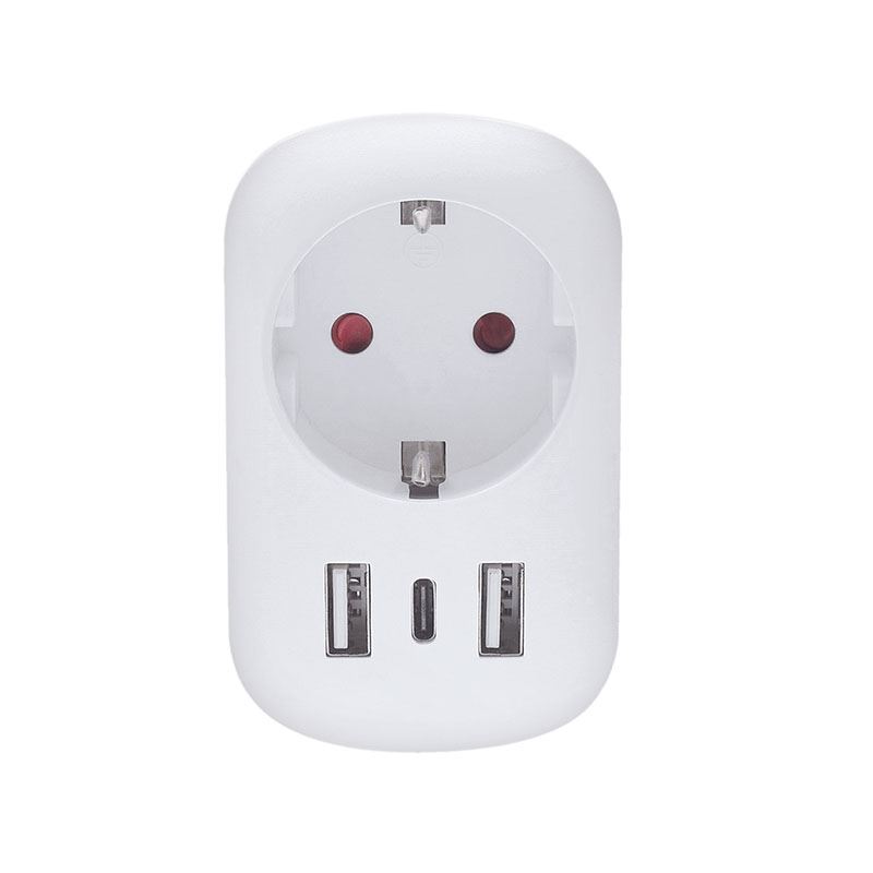 Solight cestovní adaptér s USB A+C 20W PD do Velké Británie, typ G