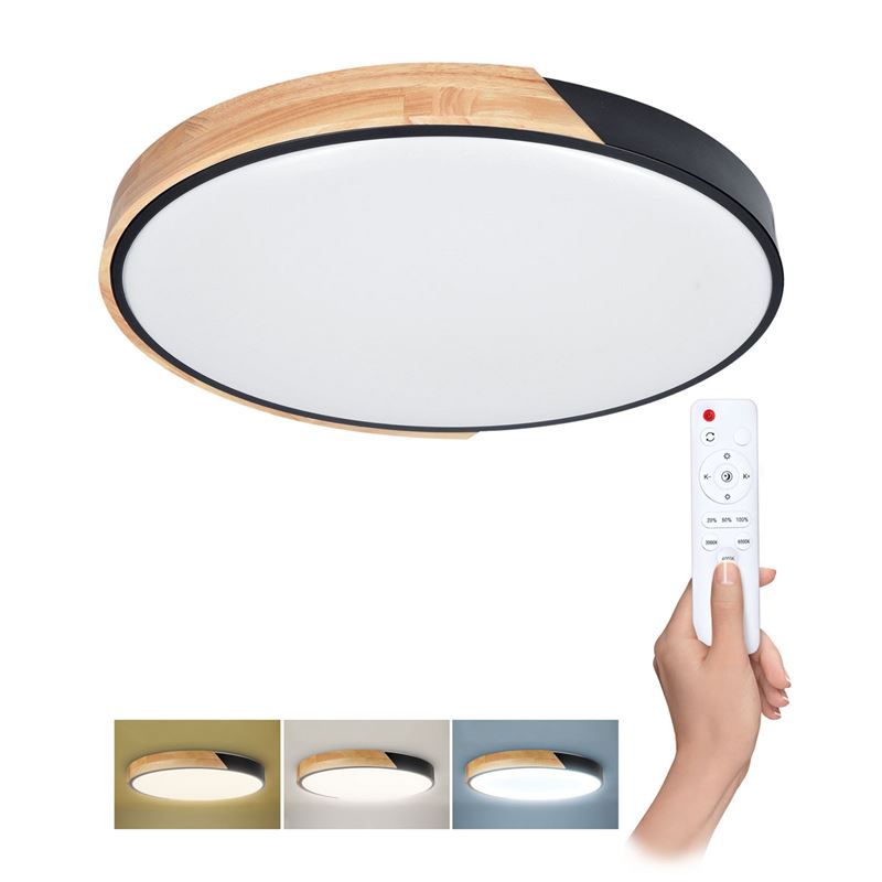 Solight LED osvětlení s dálkový ovladačem Polia, 46W, 3220lm, 40cm, změna chromatičnosti, stmívatelné