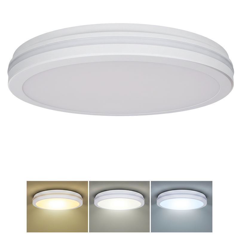 Solight LED osvětlení Gari, 44W, 3960lm, 3CCT, IP65, 40cm, bílá